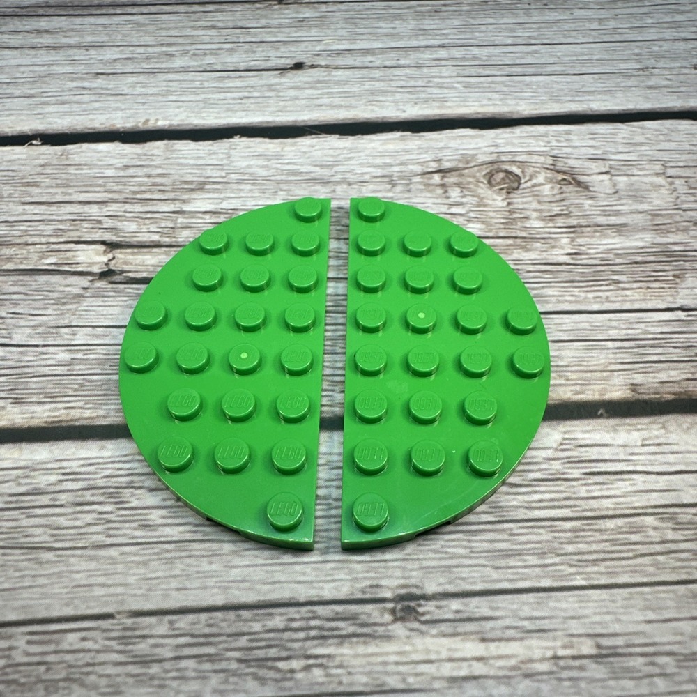 LEGO Parts Plate Round Corner 4x8 Double BRIGHT‎ GREEN (2) Part # 22888